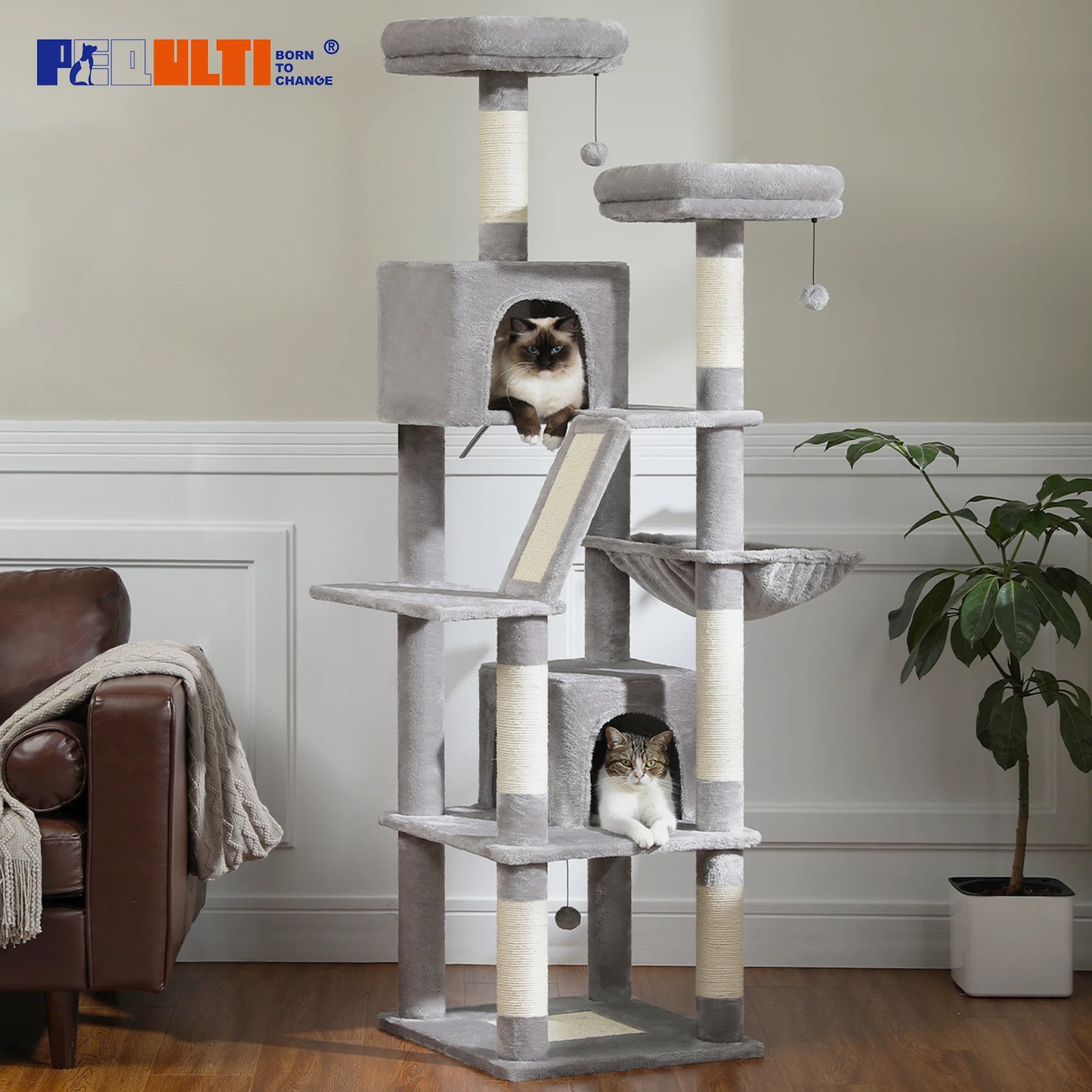 Arbre a chat geant multi-niveaux